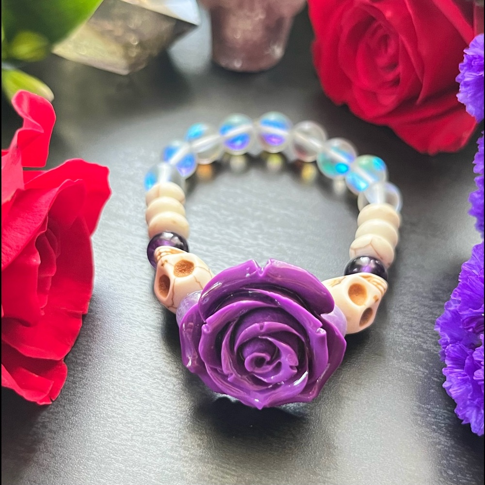 Sugar Skull Crystal Bracelet